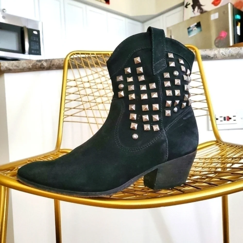 SCHUTZ | Suede Studded Ankle Boot